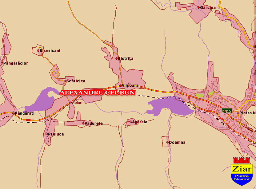Harta Comuna Alexandru Cel Bun - Neamt